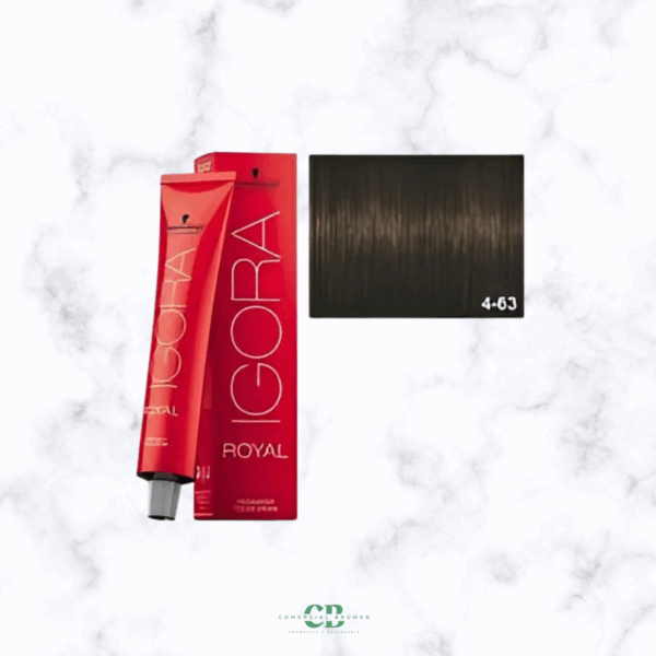 TINTE IGORA ROYAL 4-63 CASTAÑO MEDIO MARRÓN MATE 60GR Schwarzkopf