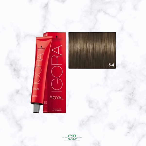 TINTE IGORA ROYAL 5-4 CASTAÑO CLARO BEIGE 60GR Schwarzkopf