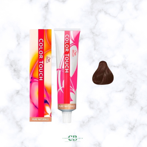 COLOR TOUCH 4-57 CASTAÑO MEDIO CAOBA MARRON WELLA-baño de color sin amoníaco