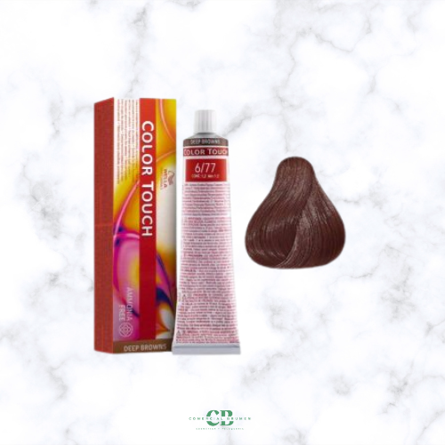 COLOR TOUCH 6-77 RUBIO OSCURO MARRON INTENSO WELLA-baño de color sin amoníaco