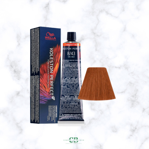 WELLA TINTE KOLESTON PERFECT ME + 8/43 RUBIO CLARO COBRIZO DORADO 60 GR